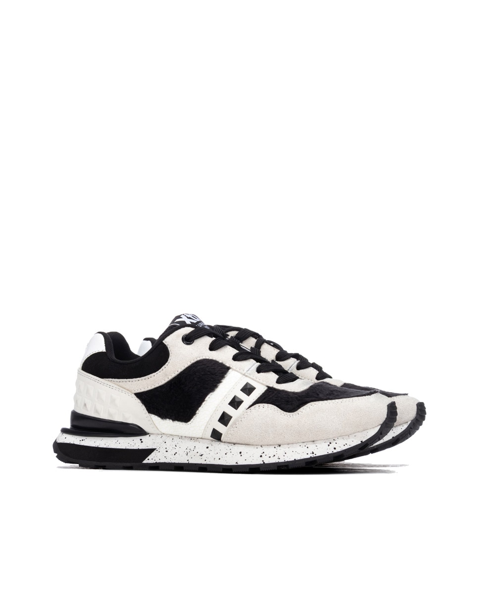 Zapatilla de mujer con cordones - Xti - Negro Negro-4
