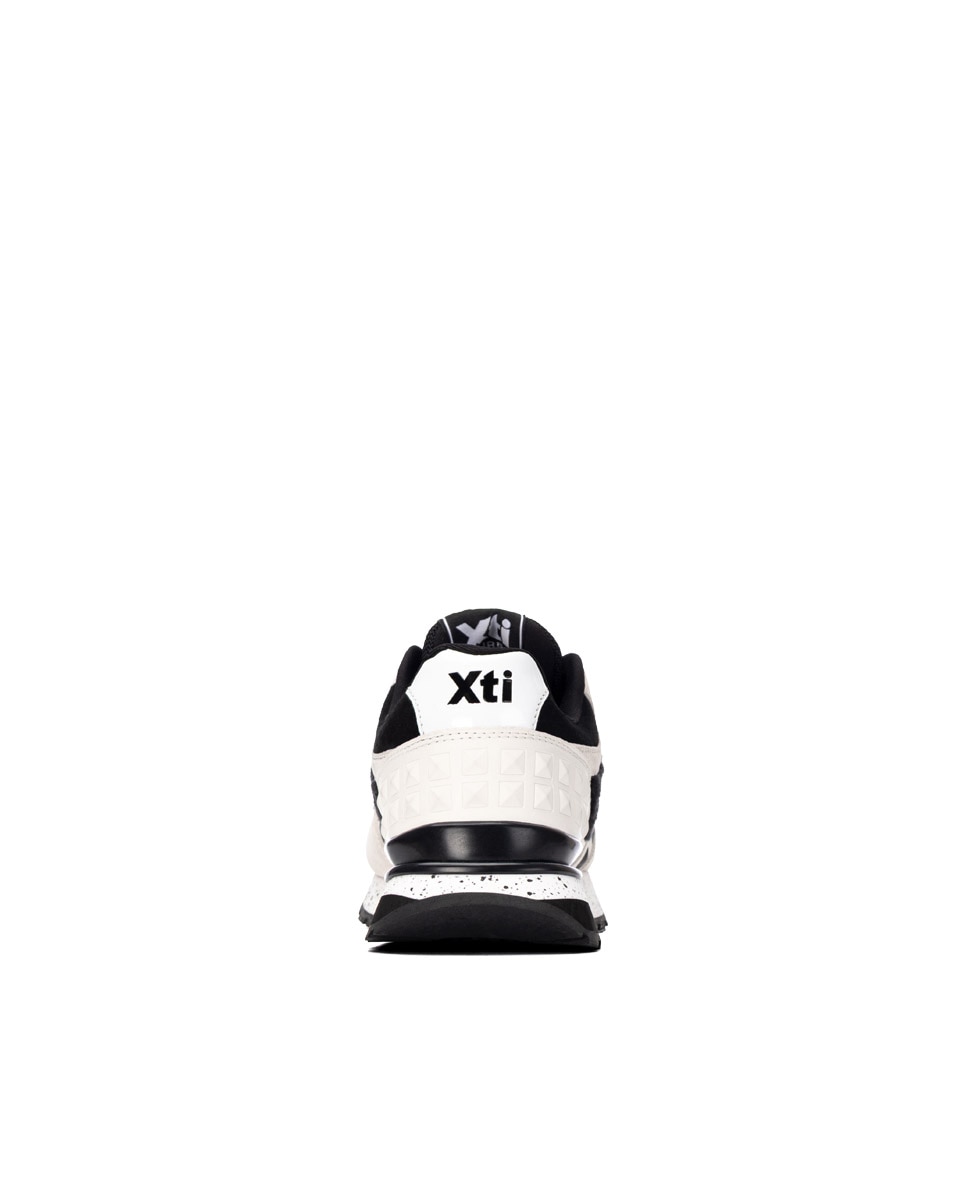 Zapatilla de mujer con cordones - Xti - Negro Negro-8