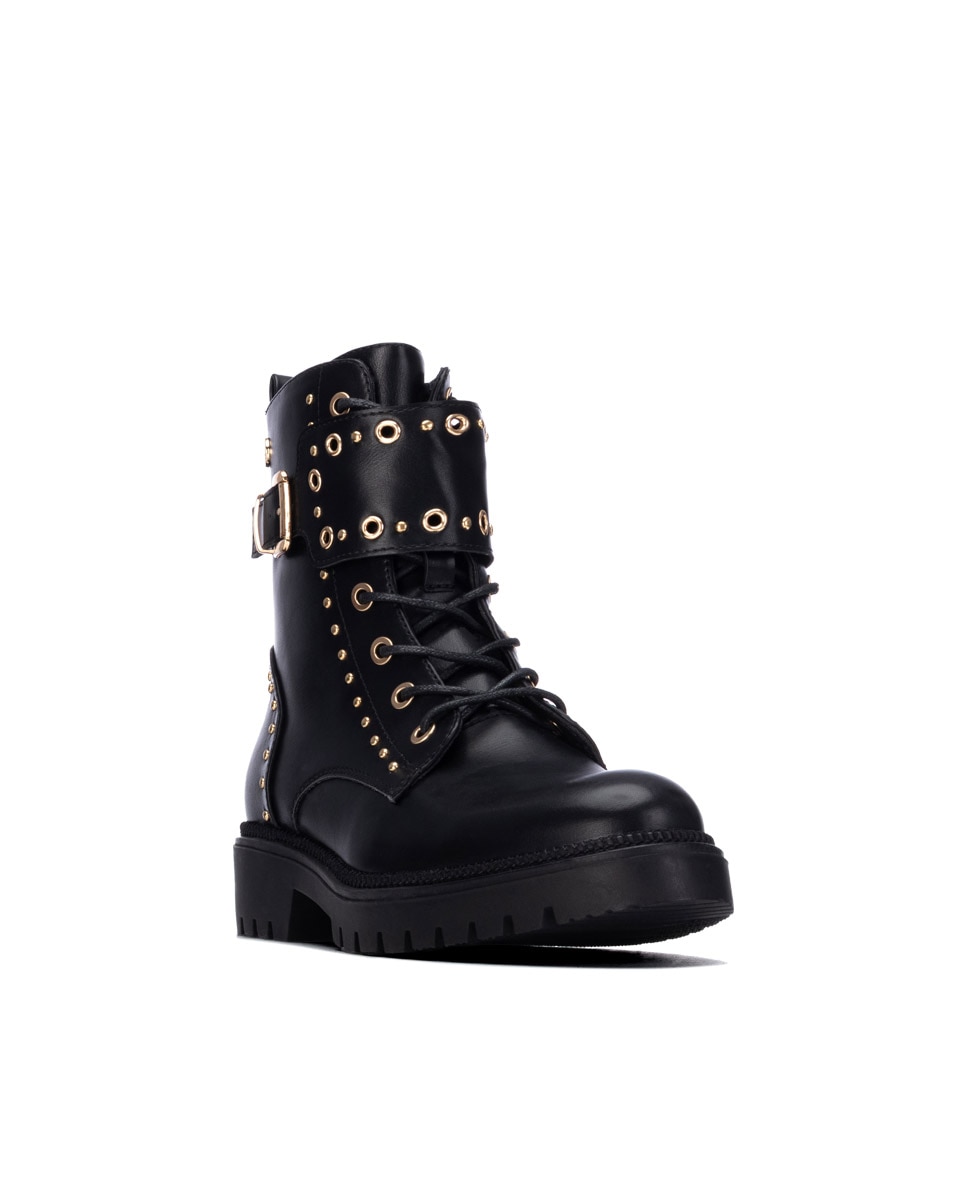 Botín de mujer con cordones - Xti - Negro Negro-3