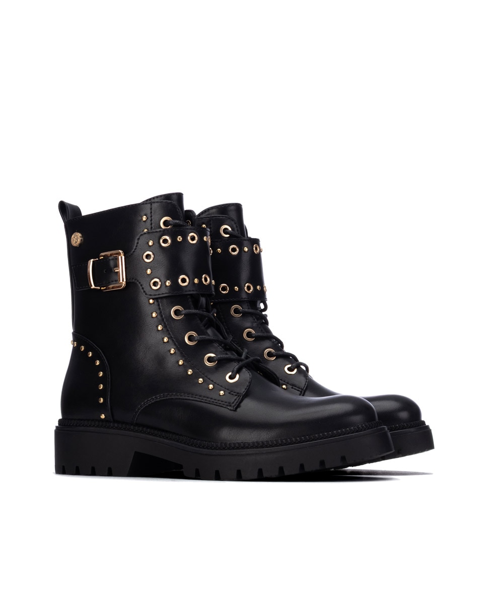 Botín de mujer con cordones - Xti - Negro Negro-4