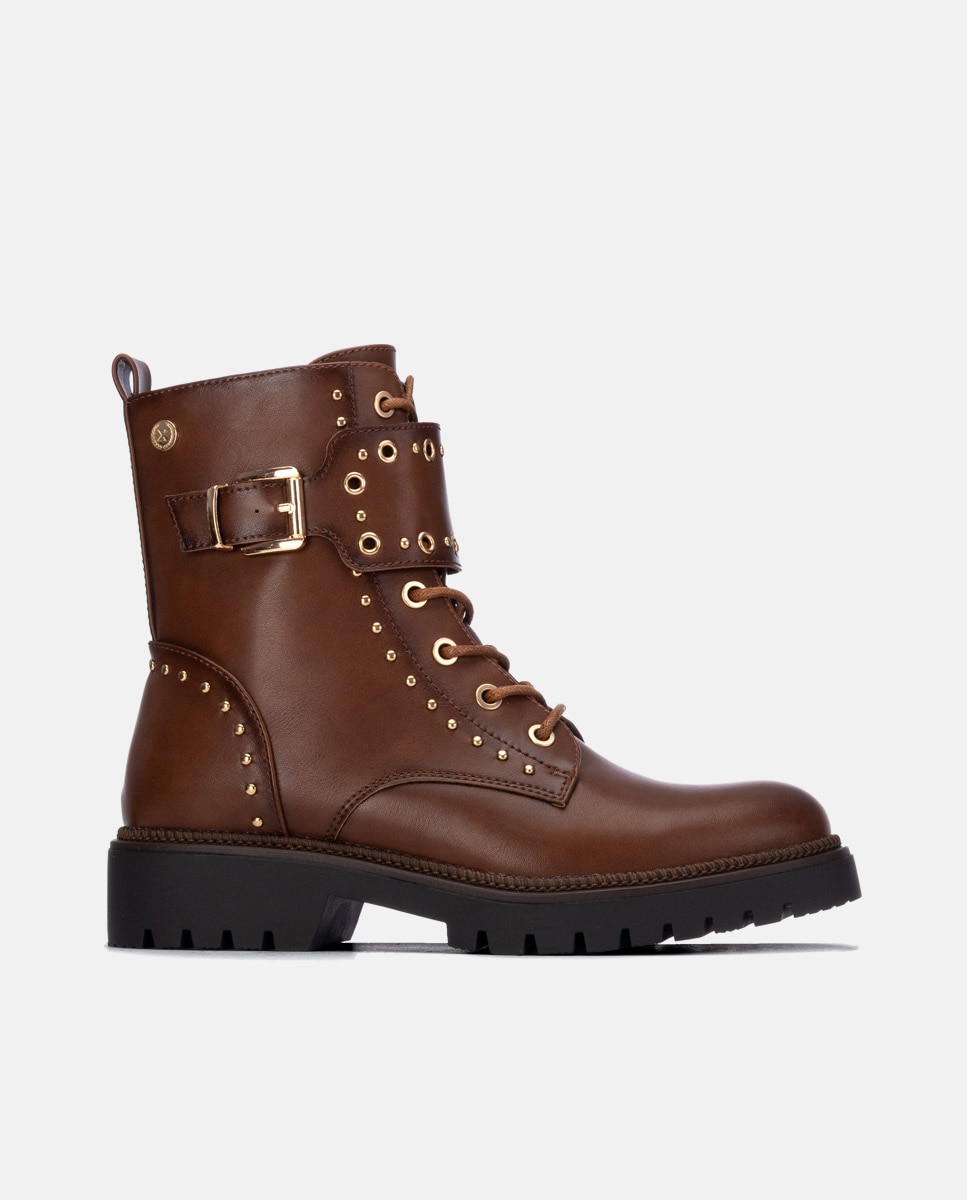 Botín de mujer con cordones - Xti - Camel Camel-1