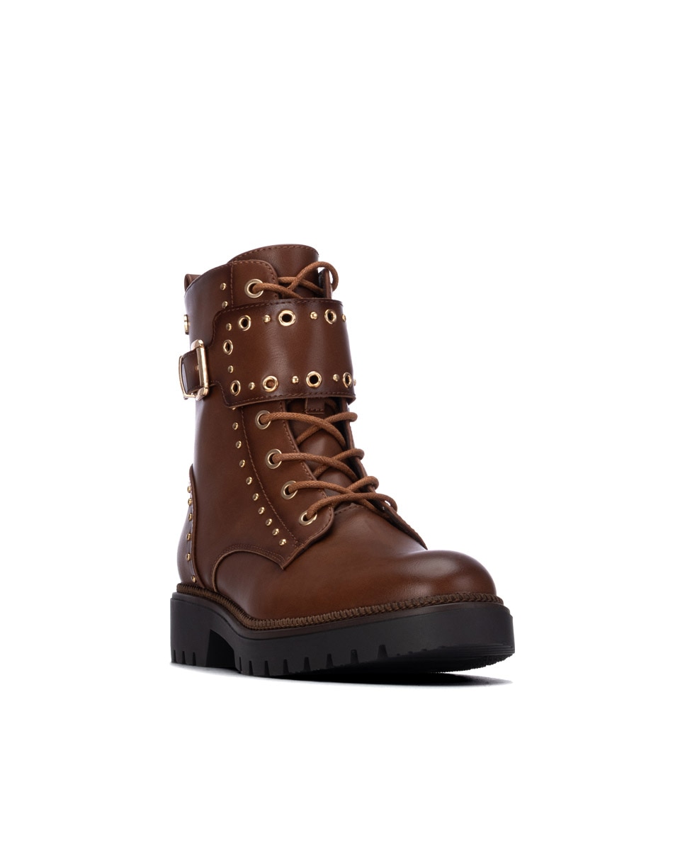 Botín de mujer con cordones - Xti - Camel Camel-3