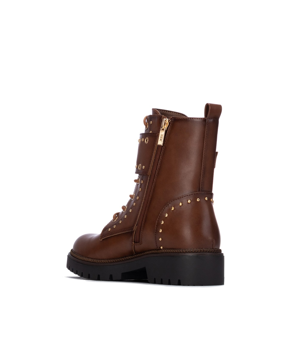 Botín de mujer con cordones - Xti - Camel Camel-2
