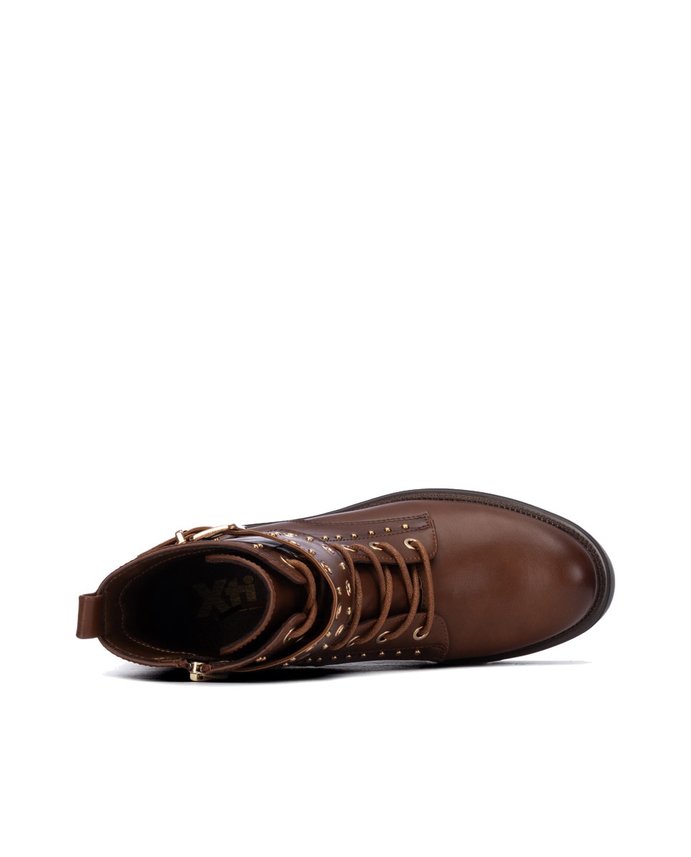 Botín de mujer con cordones - Xti - Camel Camel-5