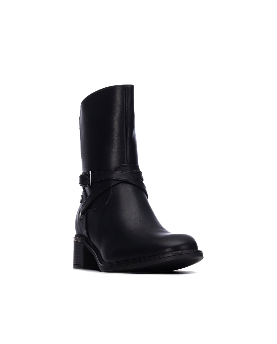 Botines de mujer con cremallera - Refresh - Negro Negro-2