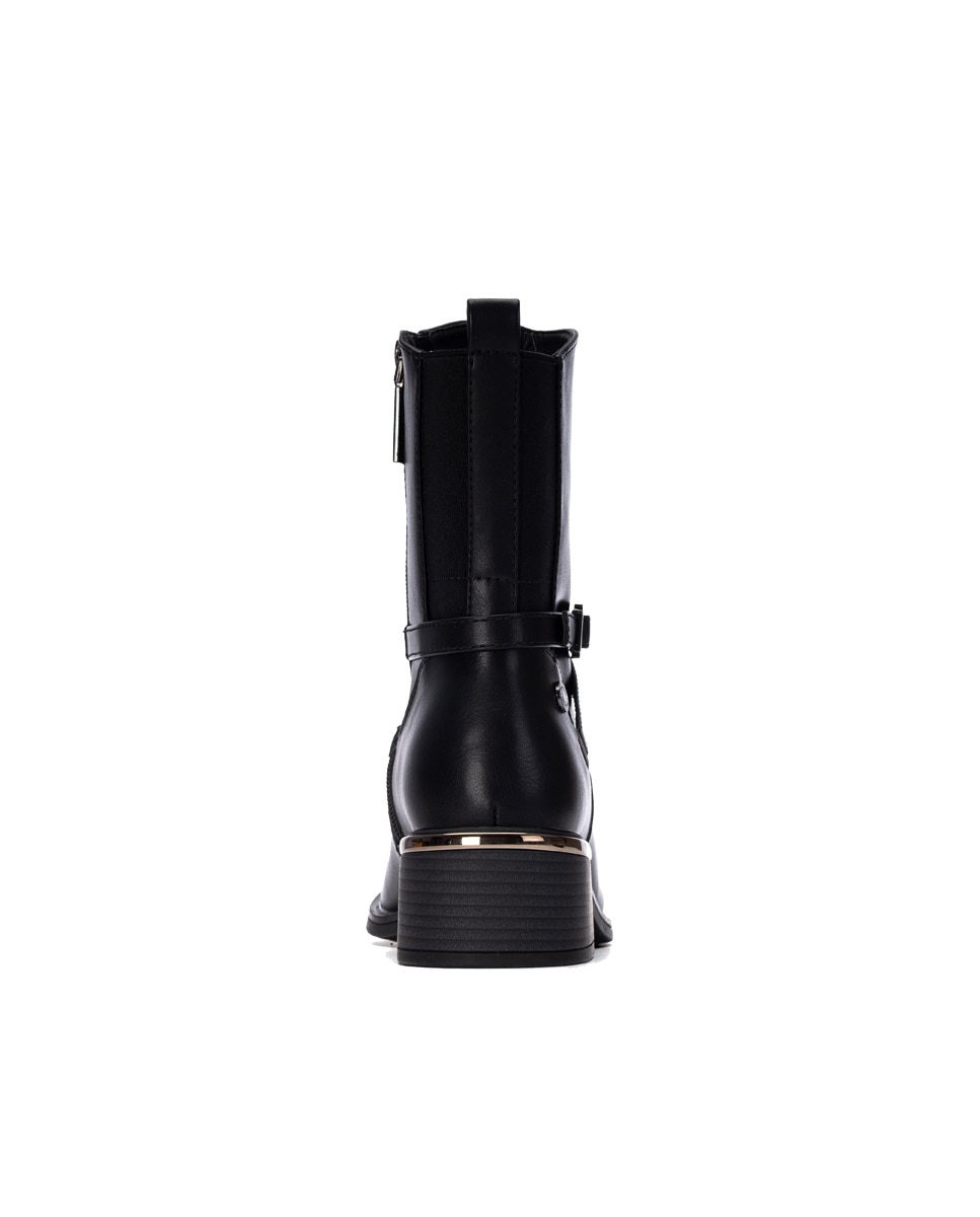 Botines de mujer con cremallera - Refresh - Negro Negro-5