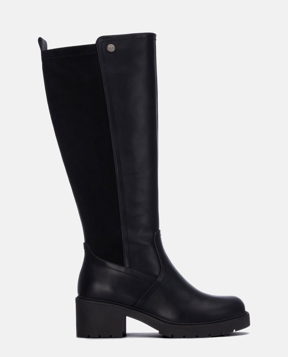 Bota de mujer con cremallera - Refresh - Negro Negro-1