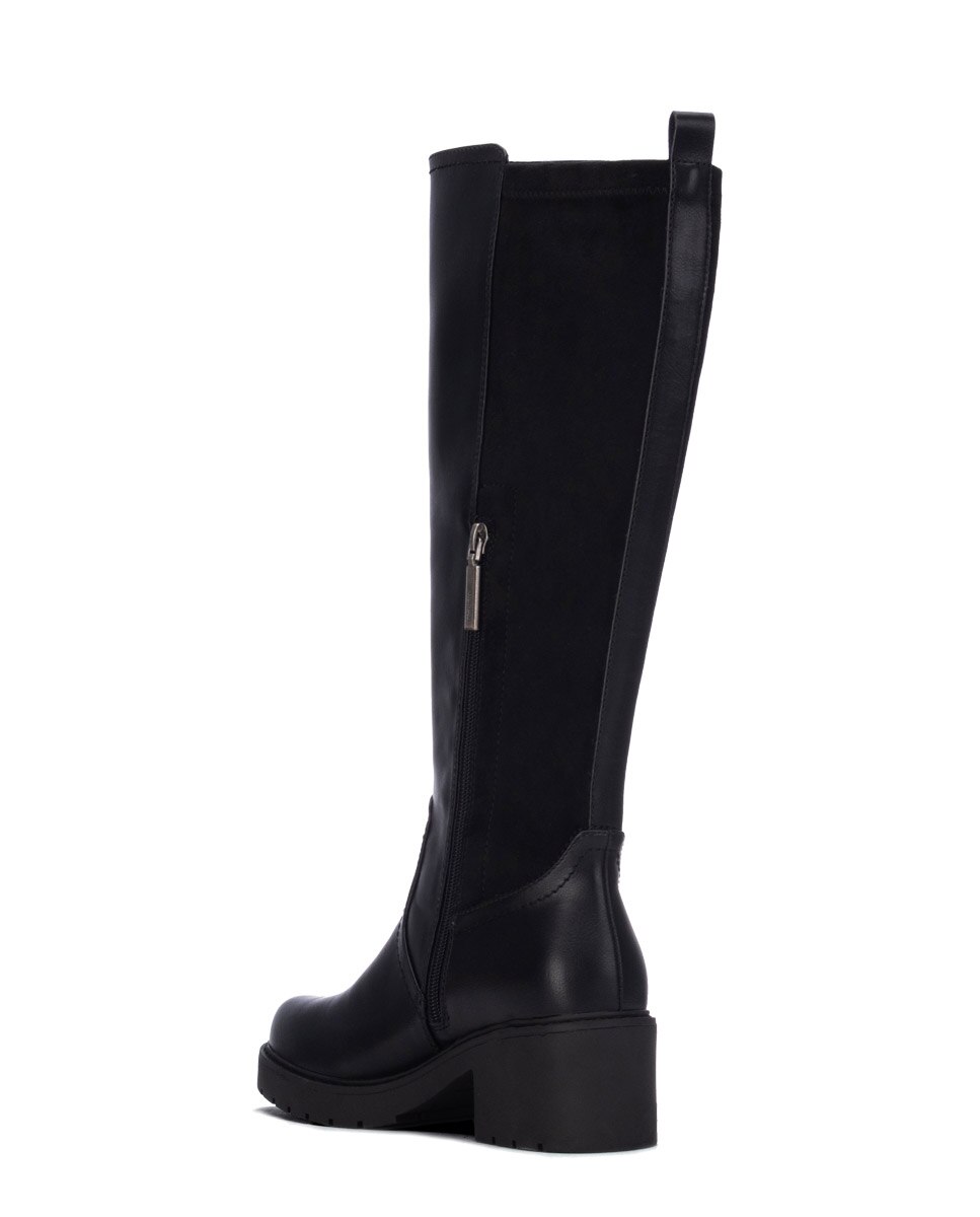 Bota de mujer con cremallera - Refresh - Negro Negro-2