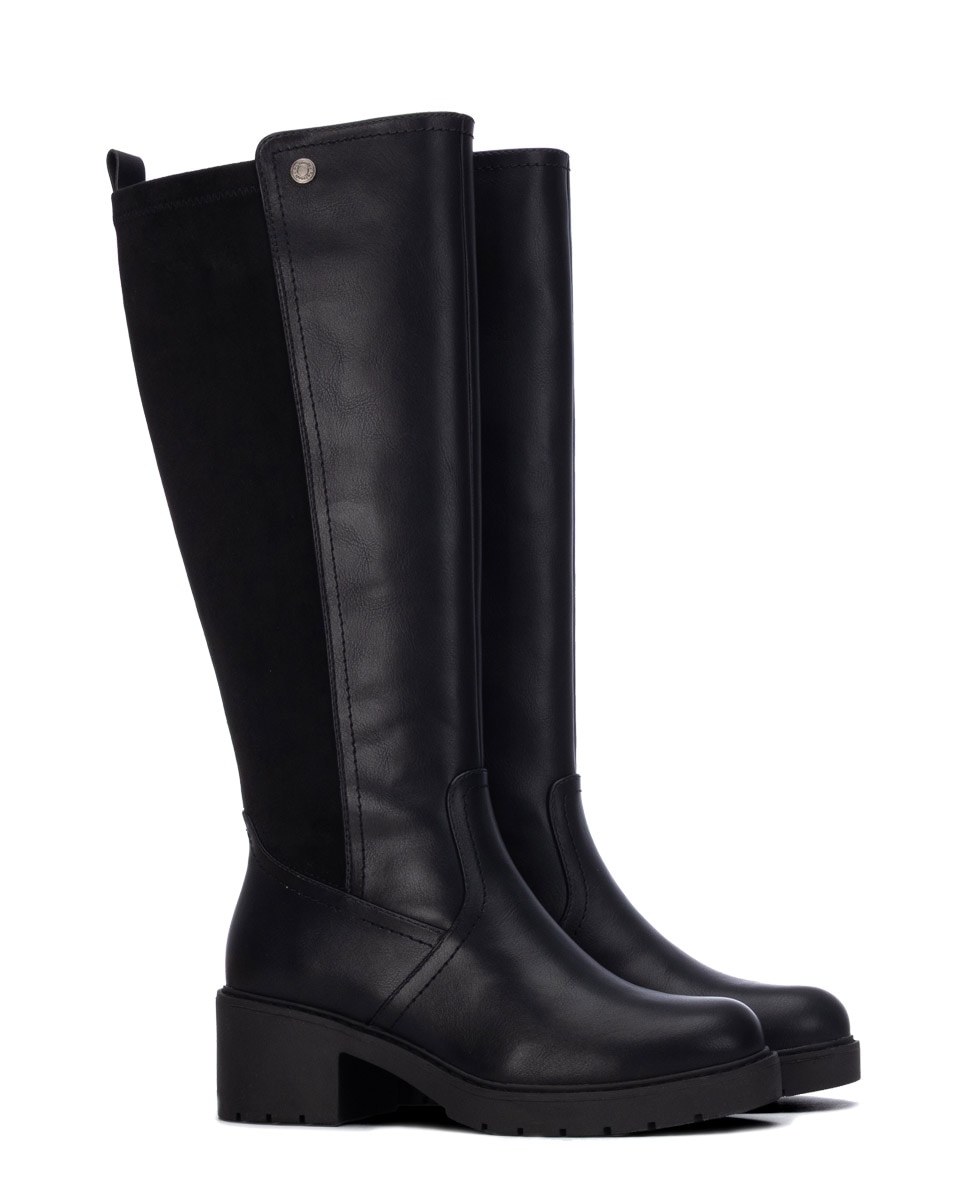 Bota de mujer con cremallera - Refresh - Negro Negro-4