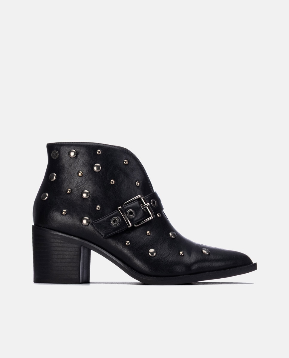 Botines de mujer con hebilla - Xti - Negro Negro-1