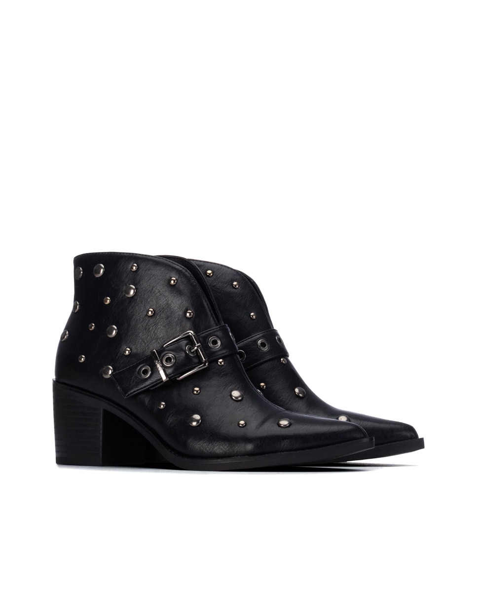 Botines de mujer con hebilla - Xti - Negro Negro-4