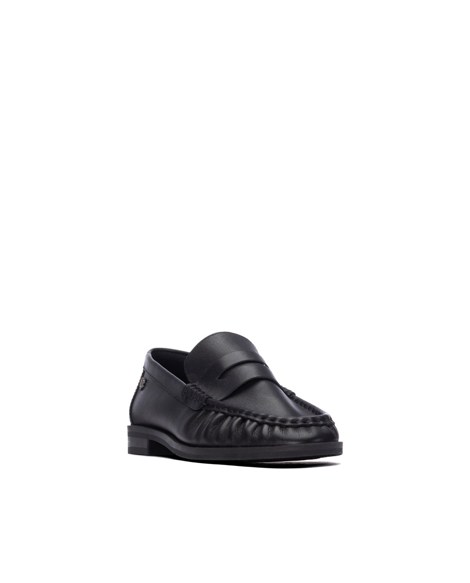 Mocasín de mujer de piel - Carmela - Negro Negro-3