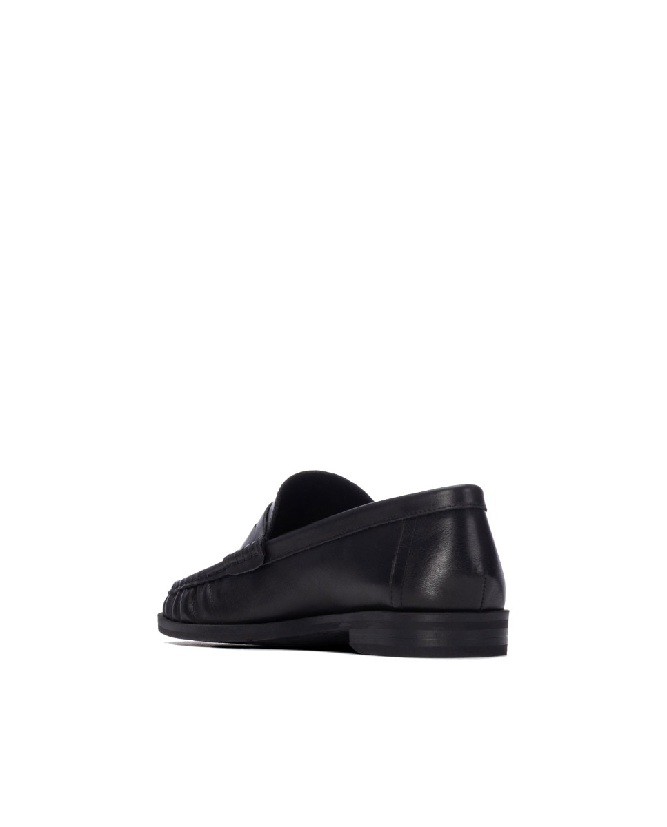 Mocasín de mujer de piel - Carmela - Negro Negro-2