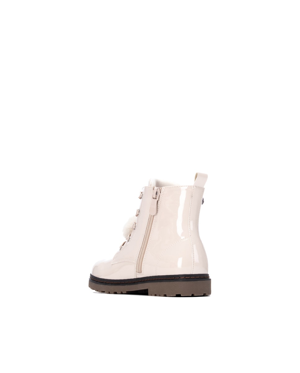 Imagen 3 de Botín de niña con cordones s - Xti - Beige Beige