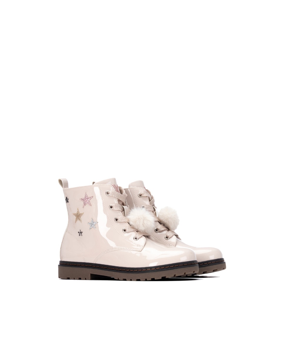 Imagen 4 de Botín de niña con cordones s - Xti - Beige Beige