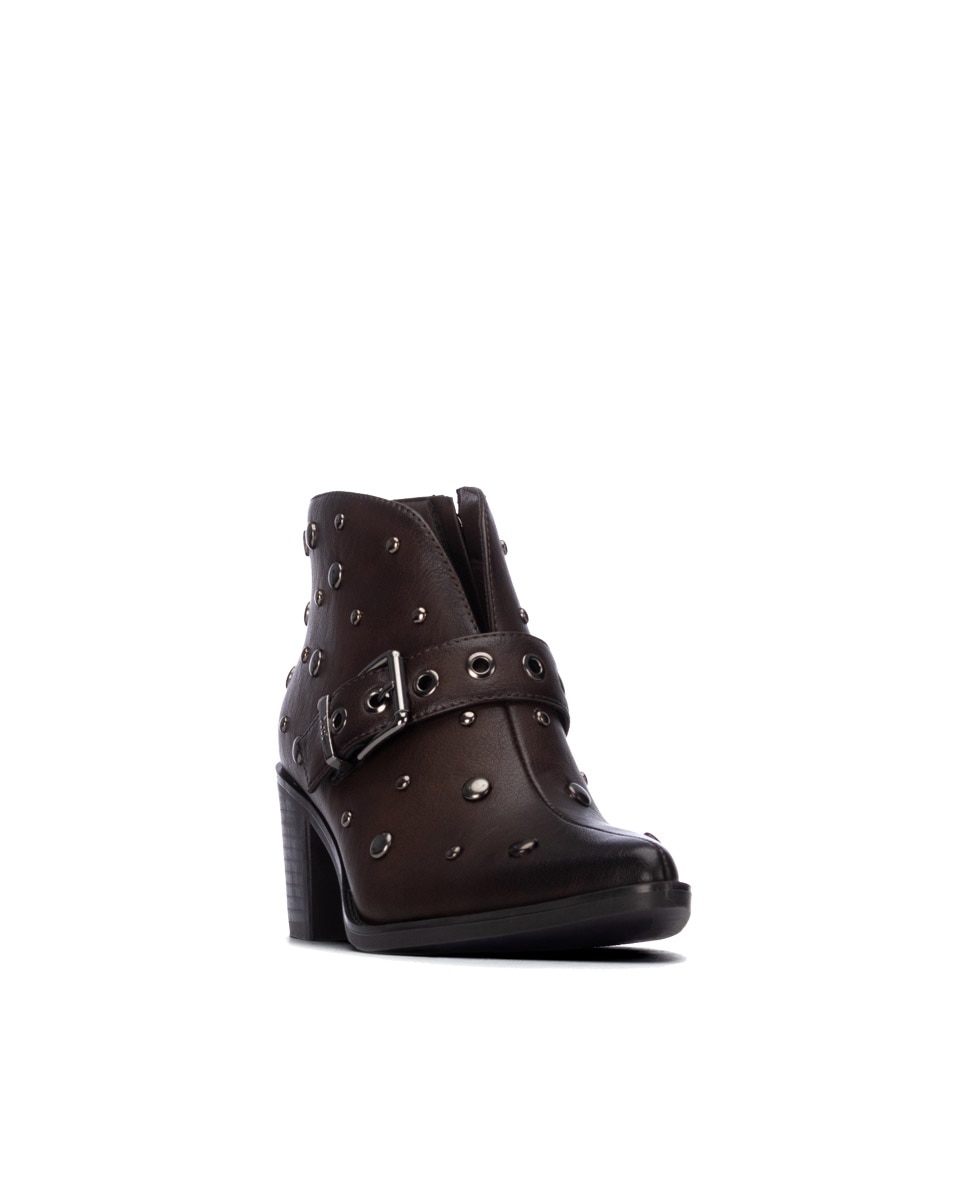Botines de mujer con hebilla - Xti - Marrón Marrón-3