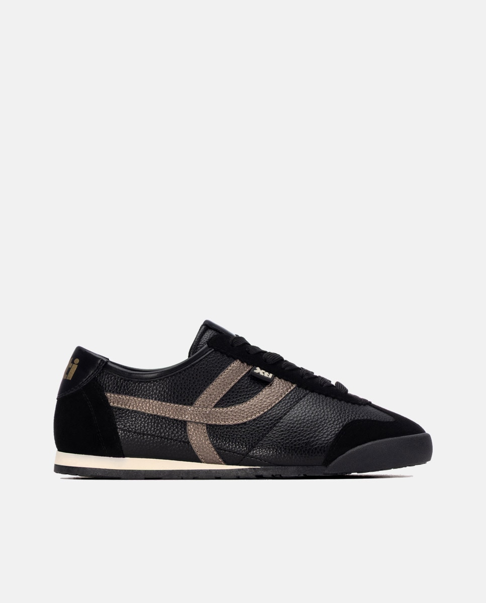 Zapatilla de mujer con cordones - Xti - Negro Negro-1