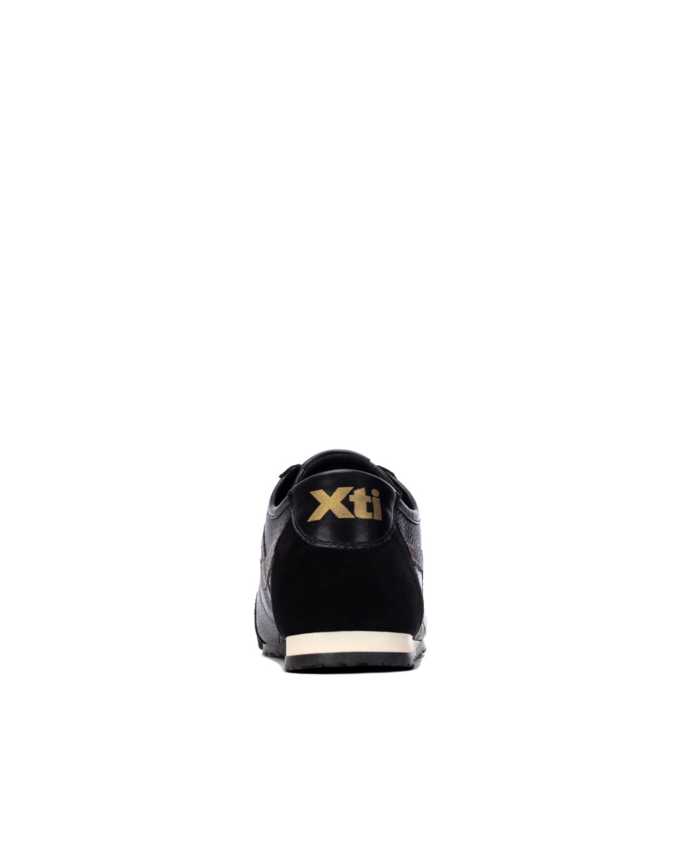 Zapatilla de mujer con cordones - Xti - Negro Negro-8