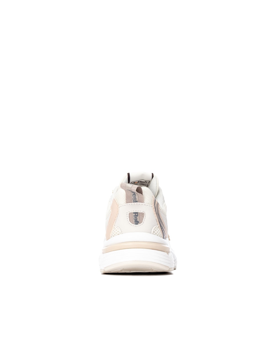 Zapatilla de mujer con cordones - Refresh - Beige Beige-5