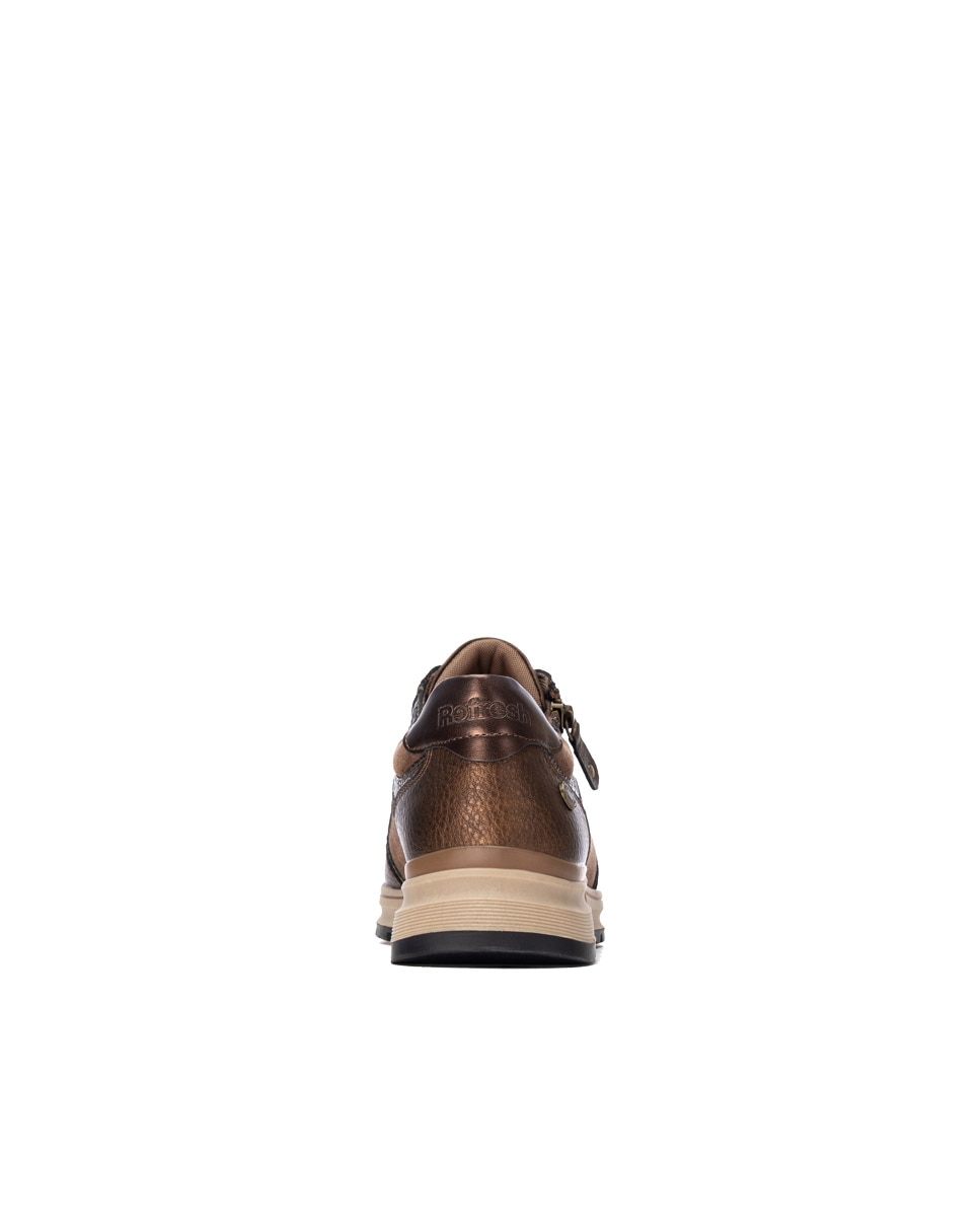Zapatilla de mujer con cordones - Refresh - Camel Camel-5