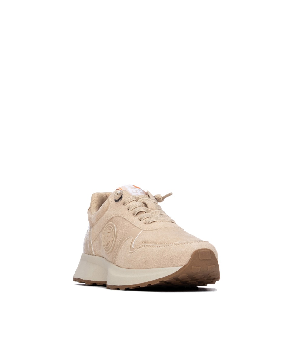 Zapatilla de mujer con cordones - Refresh - Beige Beige-3