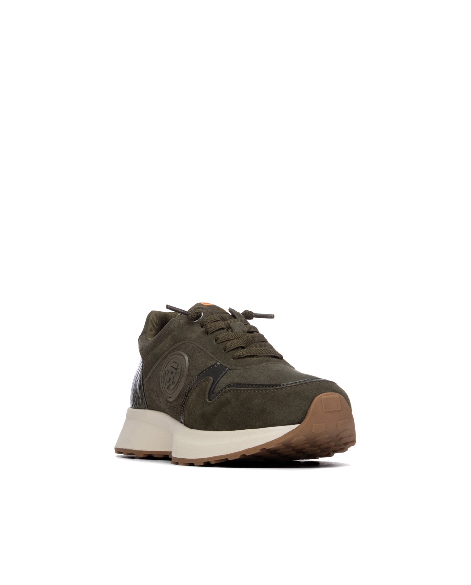 Zapatilla de mujer con cordones - Refresh - Kaki Kaki-3
