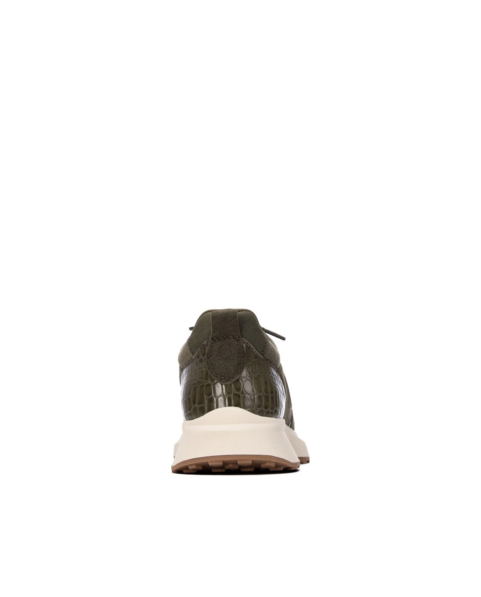 Zapatilla de mujer con cordones - Refresh - Kaki Kaki-5