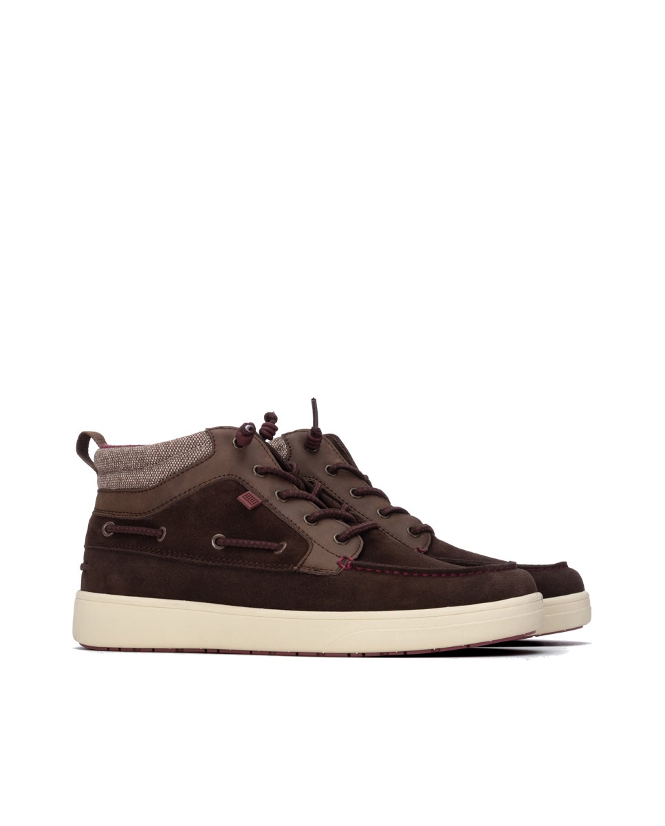 Imagen 4 de Botines de piel de hombre con cordones - Xti - Marrón Marrón