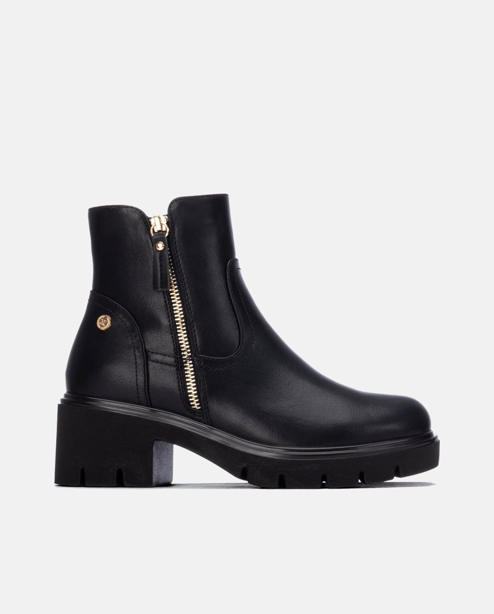 Botines de mujer con cremallera - Xti - Negro Negro-1