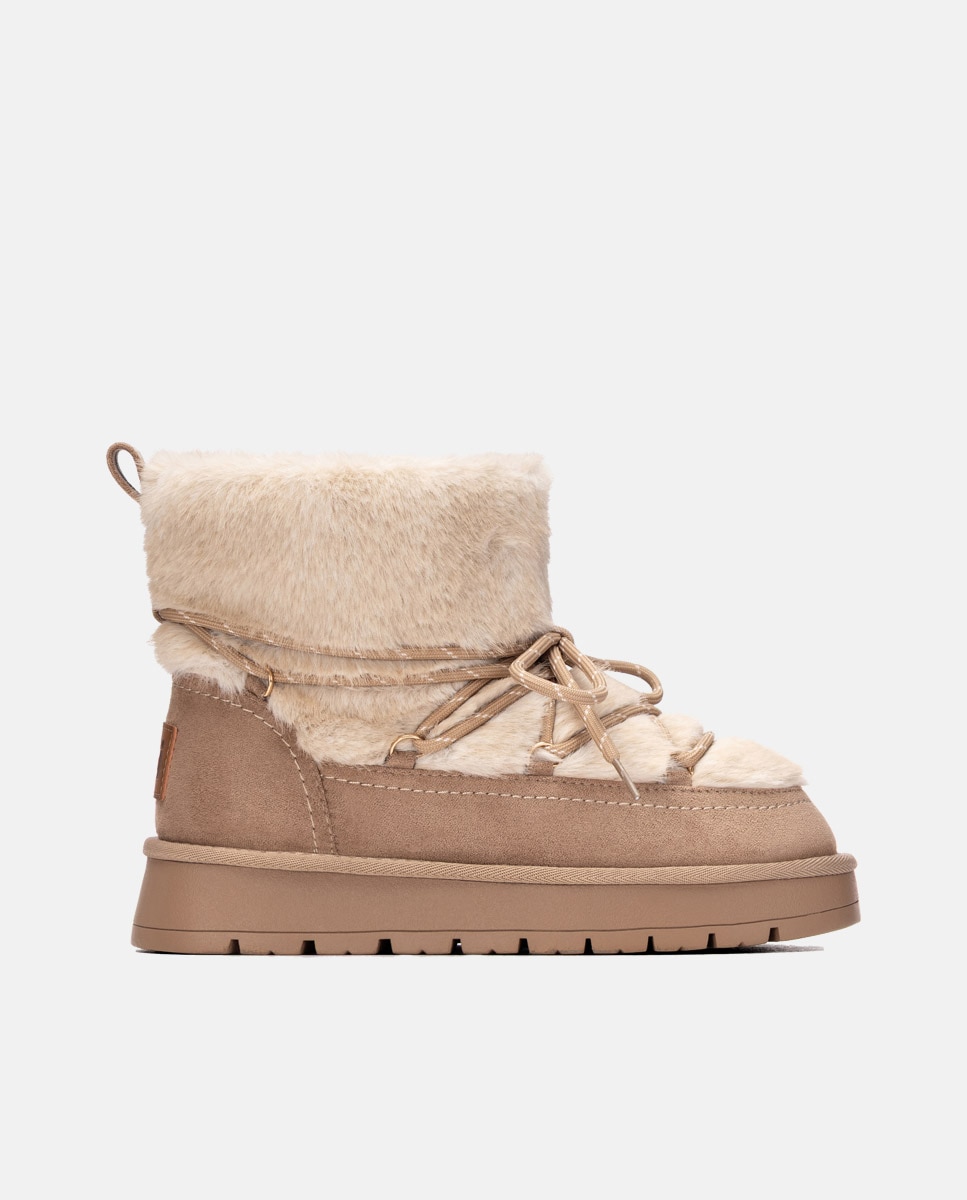 Botines de mujer con cordones - Xti - Beige Beige-1