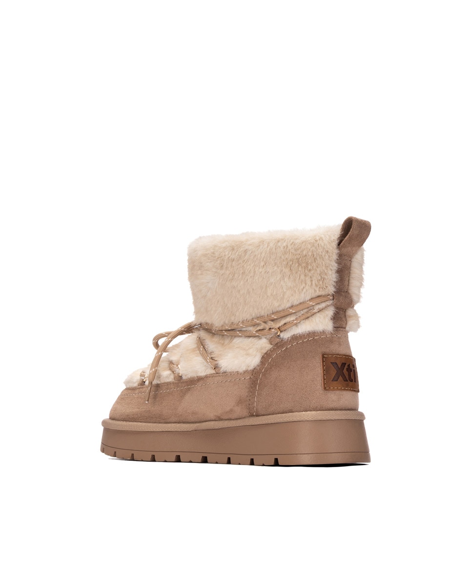 Botines de mujer con cordones - Xti - Beige Beige-2