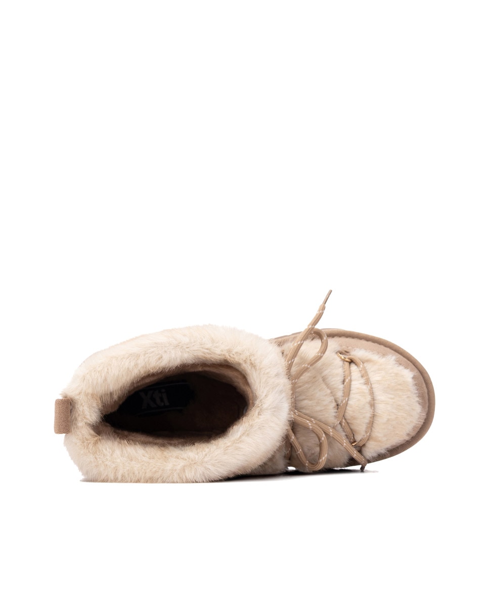 Botines de mujer con cordones - Xti - Beige Beige-5