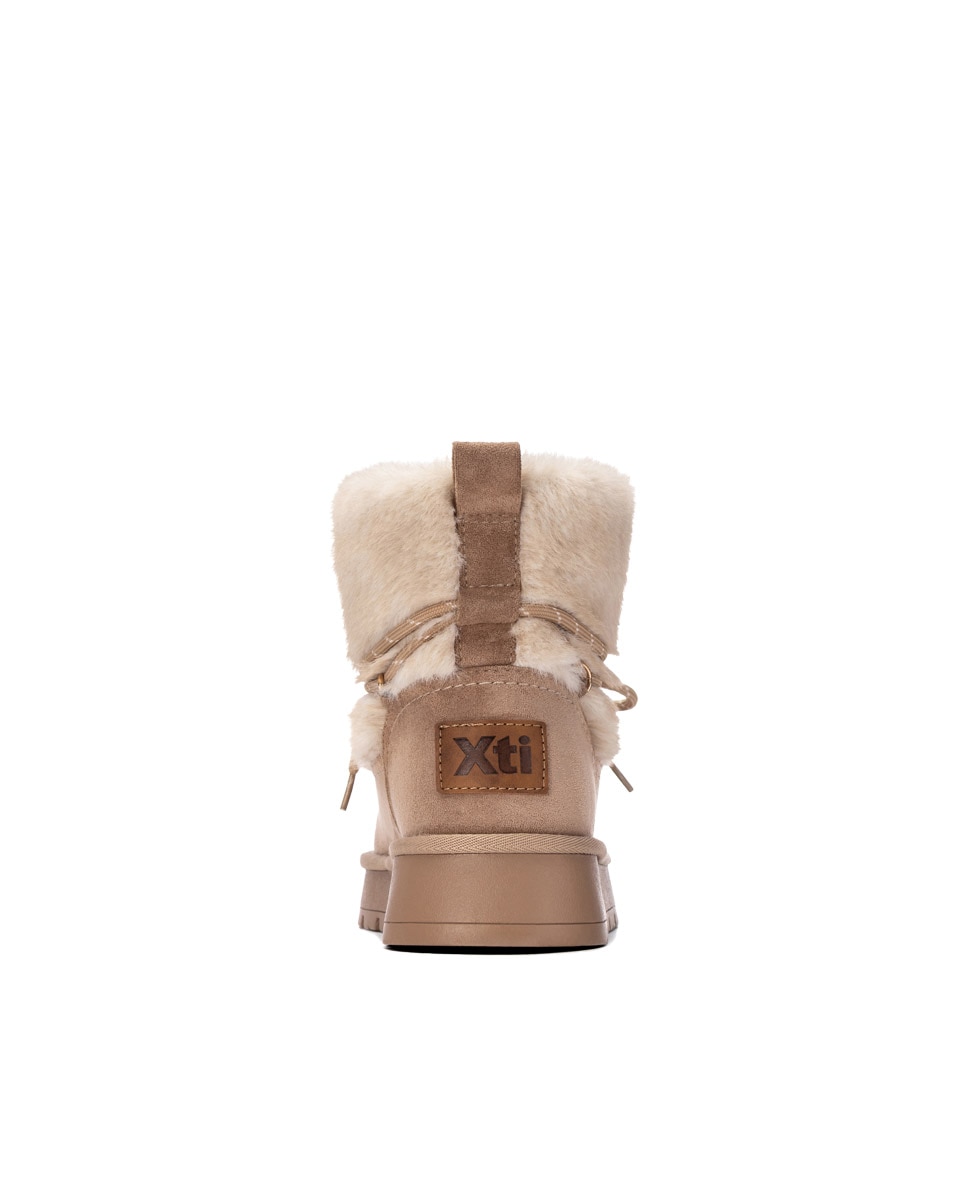 Botines de mujer con cordones - Xti - Beige Beige-8