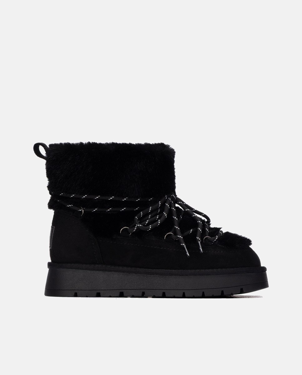 Botines de mujer con cordones - Xti - Negro Negro-1