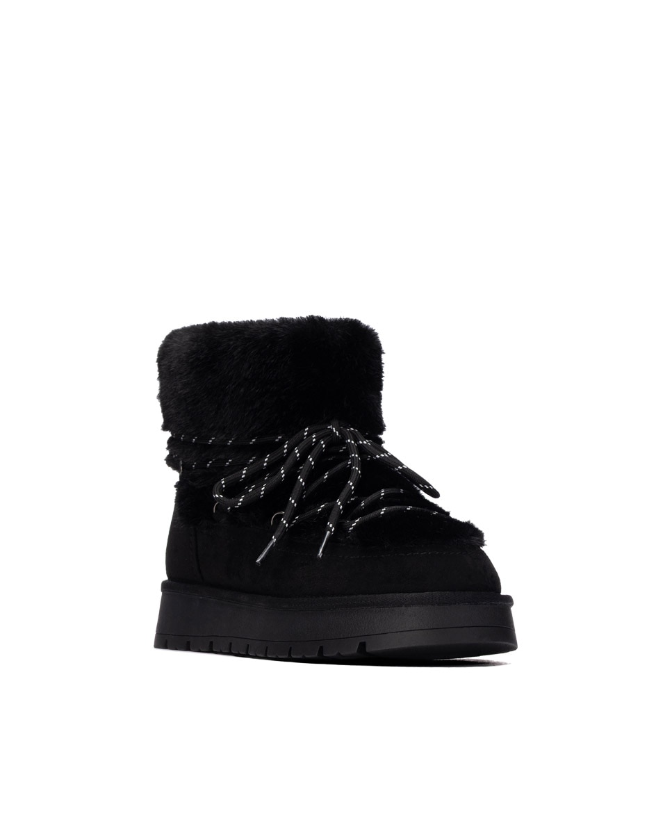 Botines de mujer con cordones - Xti - Negro Negro-3