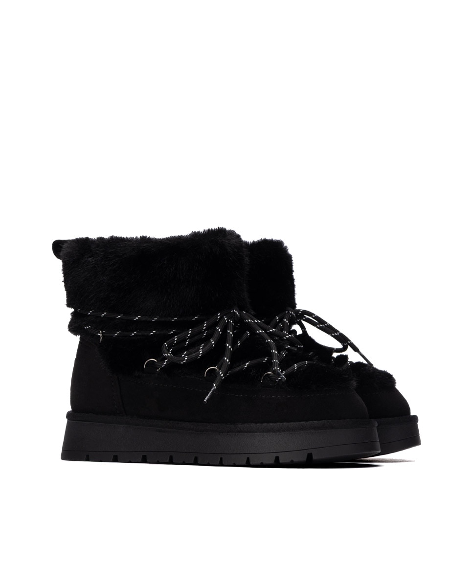 Botines de mujer con cordones - Xti - Negro Negro-4