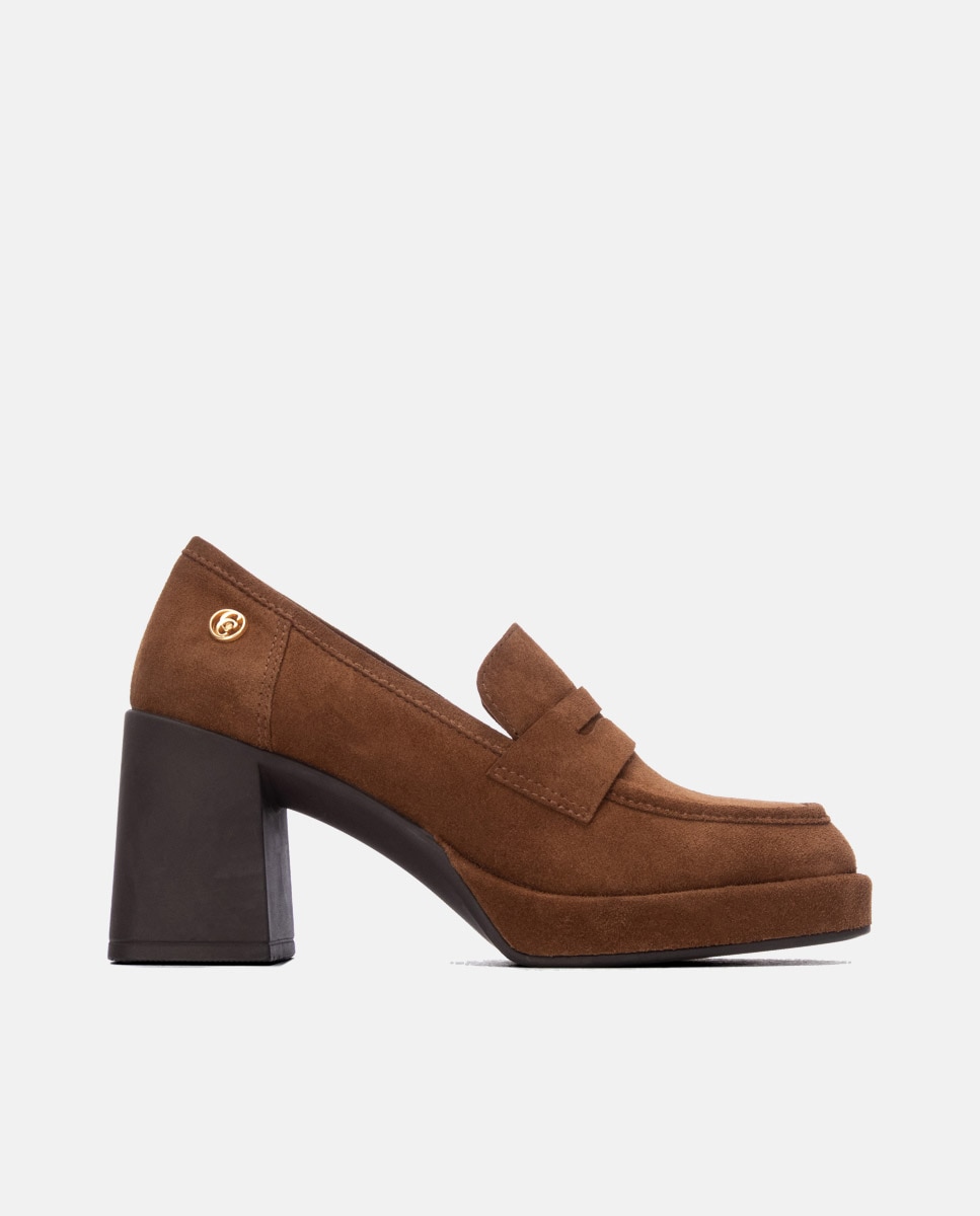 Mocasín de mujer de piel - Carmela - Camel Camel-1