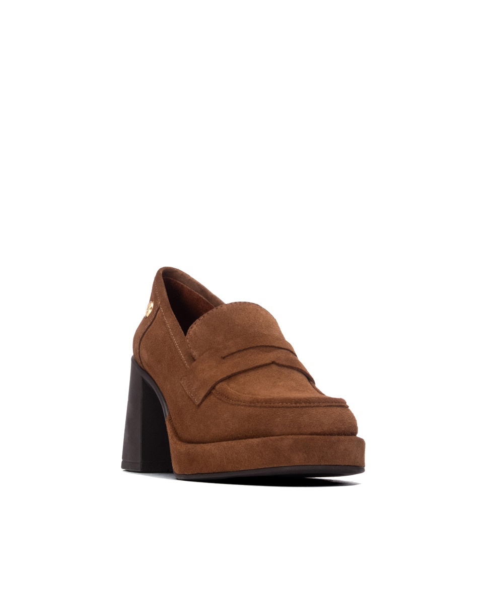 Mocasín de mujer de piel - Carmela - Camel Camel-3