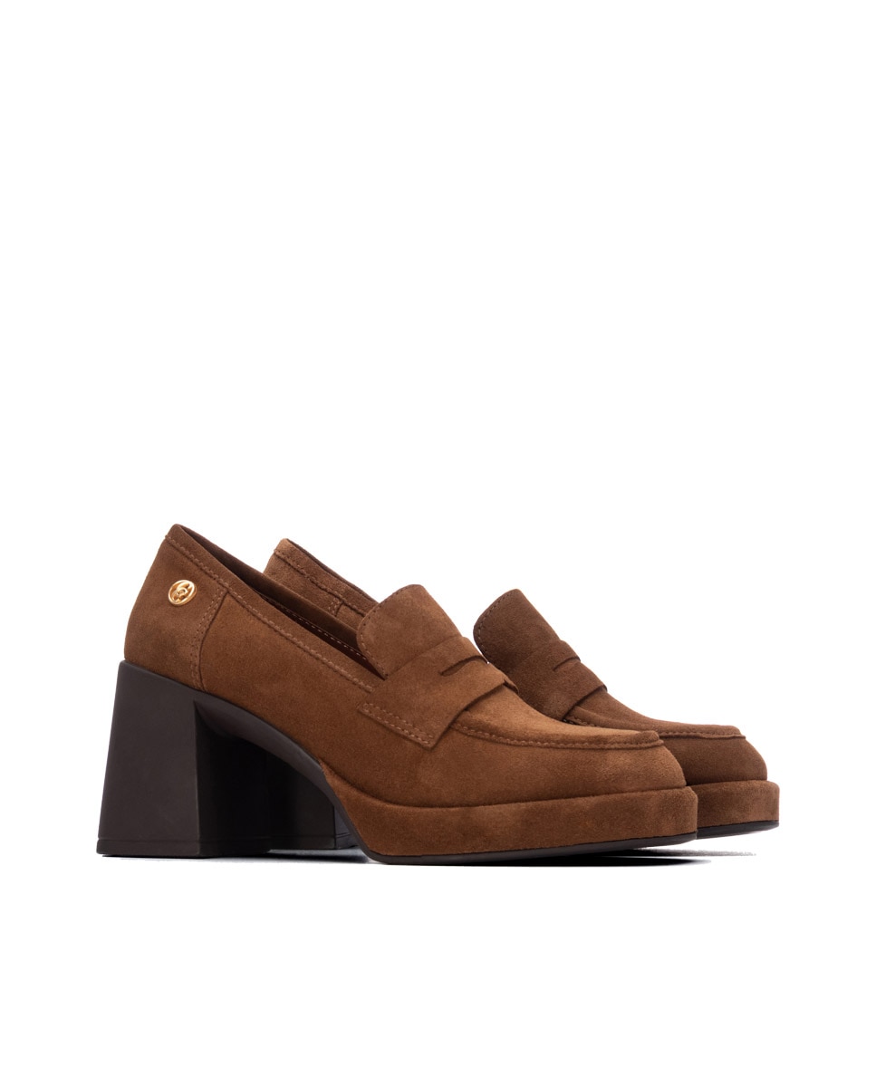 Mocasín de mujer de piel - Carmela - Camel Camel-4