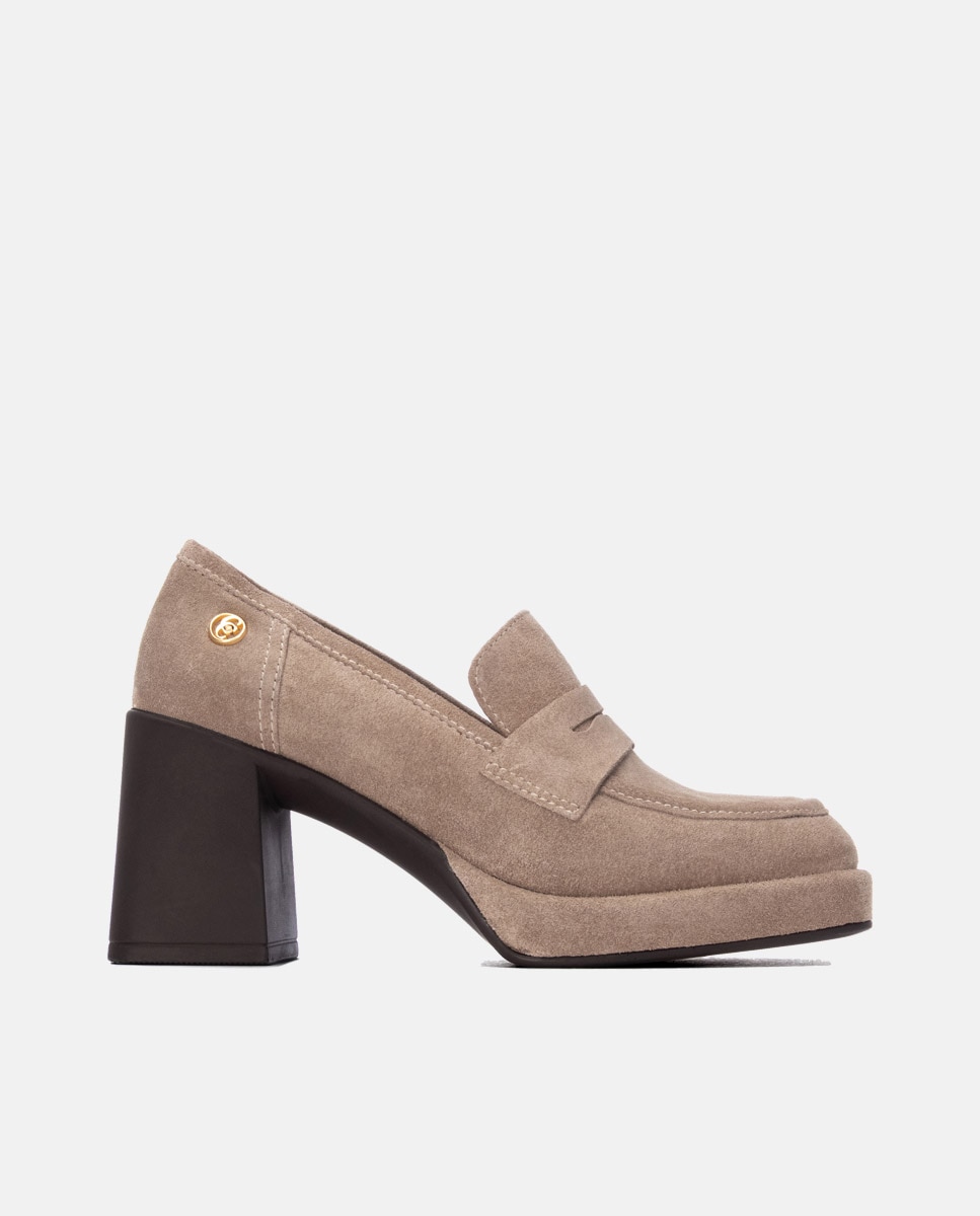 Mocasín de mujer de piel - Carmela - Marrón Marrón-1