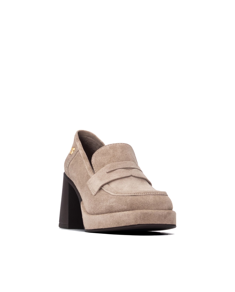 Mocasín de mujer de piel - Carmela - Marrón Marrón-3