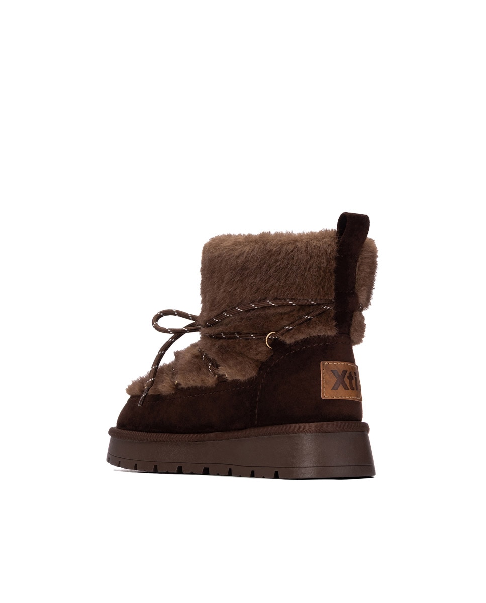 Botines básicos de mujer con cordones - Xti - Marrón Marrón-2
