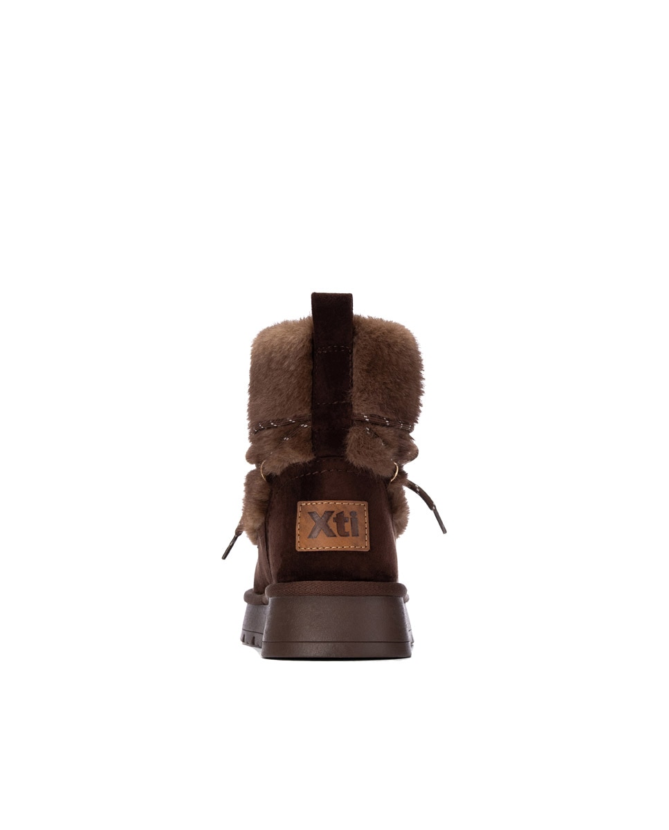 Botines básicos de mujer con cordones - Xti - Marrón Marrón-8