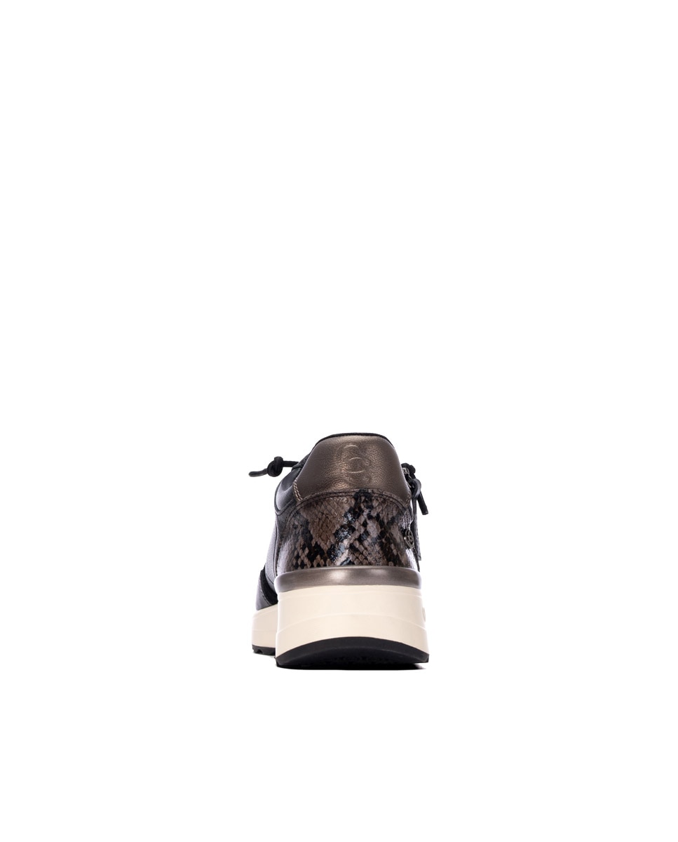 Zapatilla de mujer con cordones - Carmela - Negro Negro-5