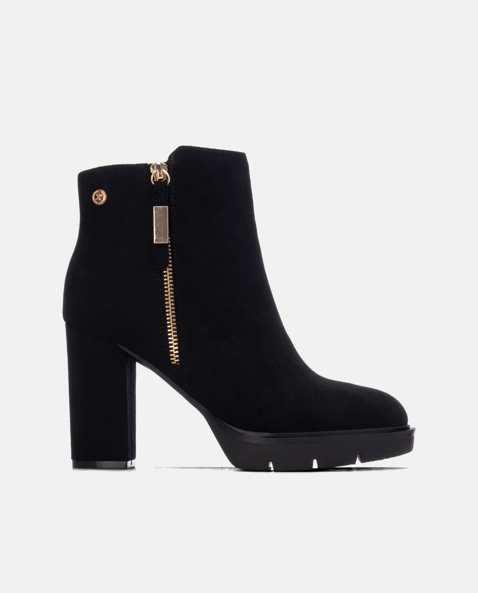 Botines de mujer con cremallera - Xti - Negro Negro-1