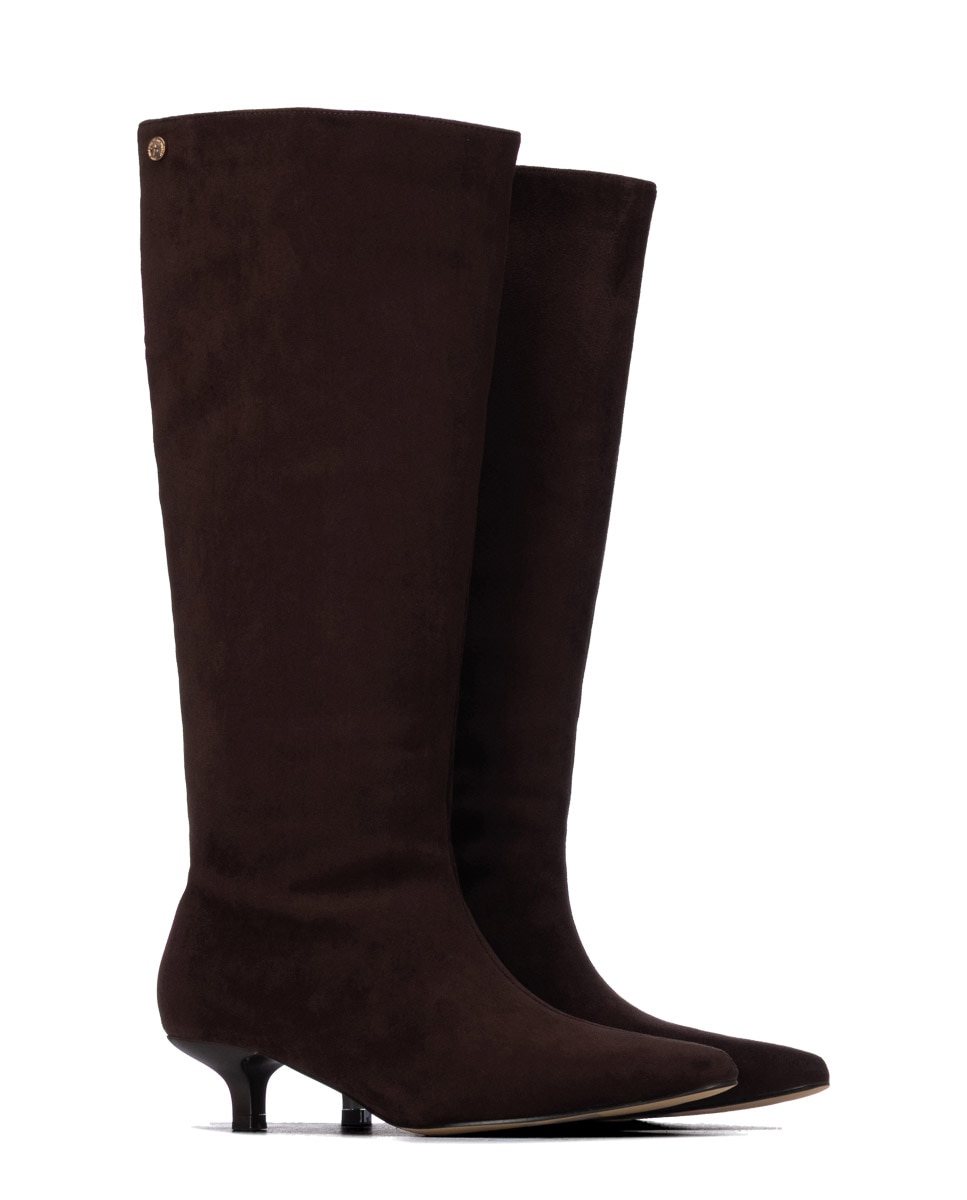Bota de mujer con tacón fino - Xti - Marrón Marrón-4