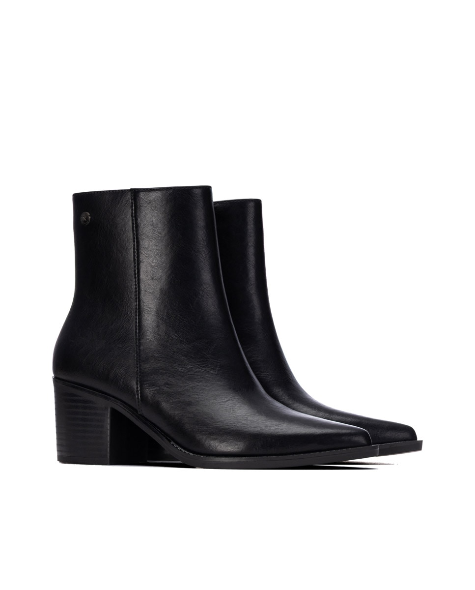 Botines de mujer con tacón - Xti - Negro Negro-4