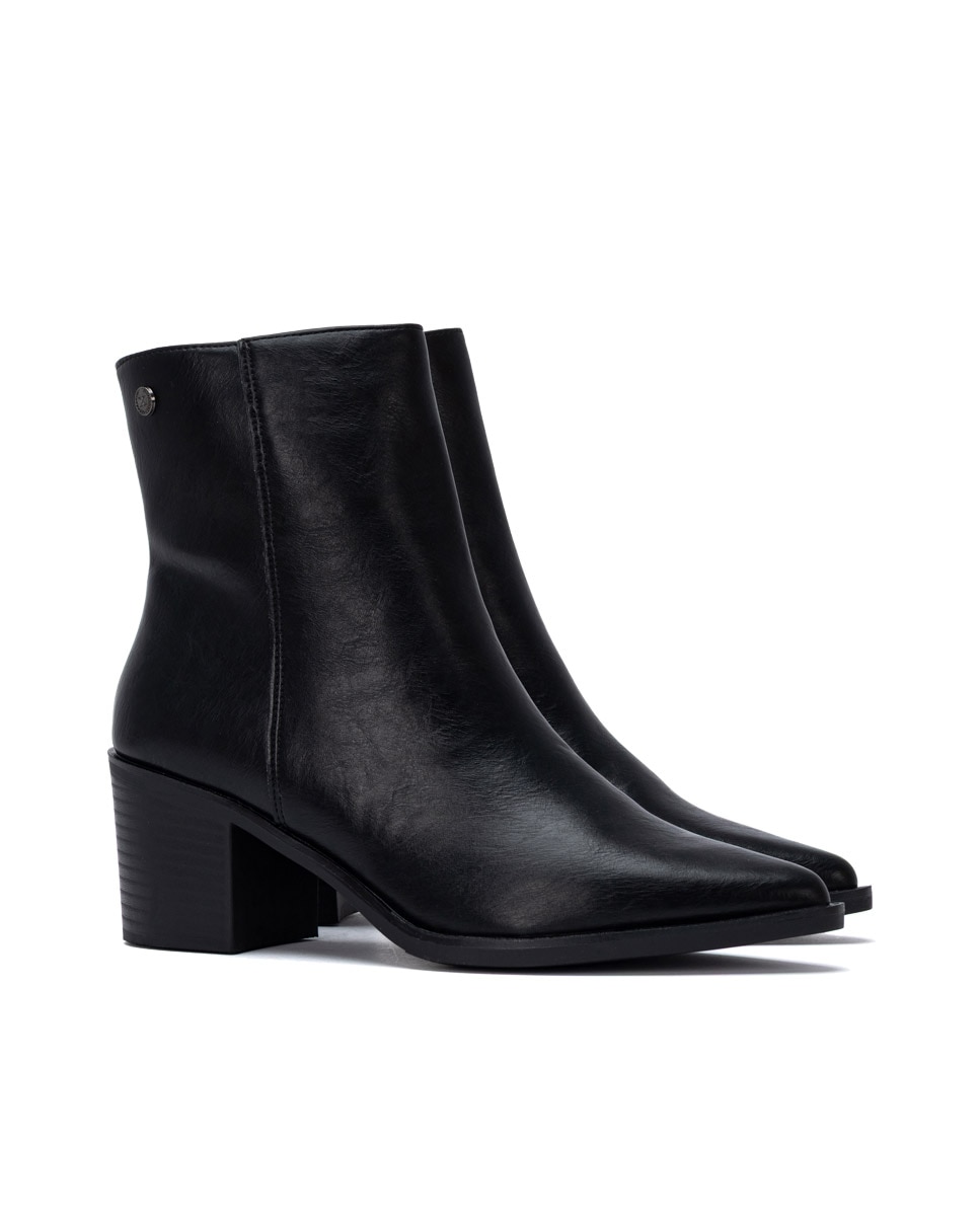 Botines de mujer con tacón - Xti - Negro Negro-5