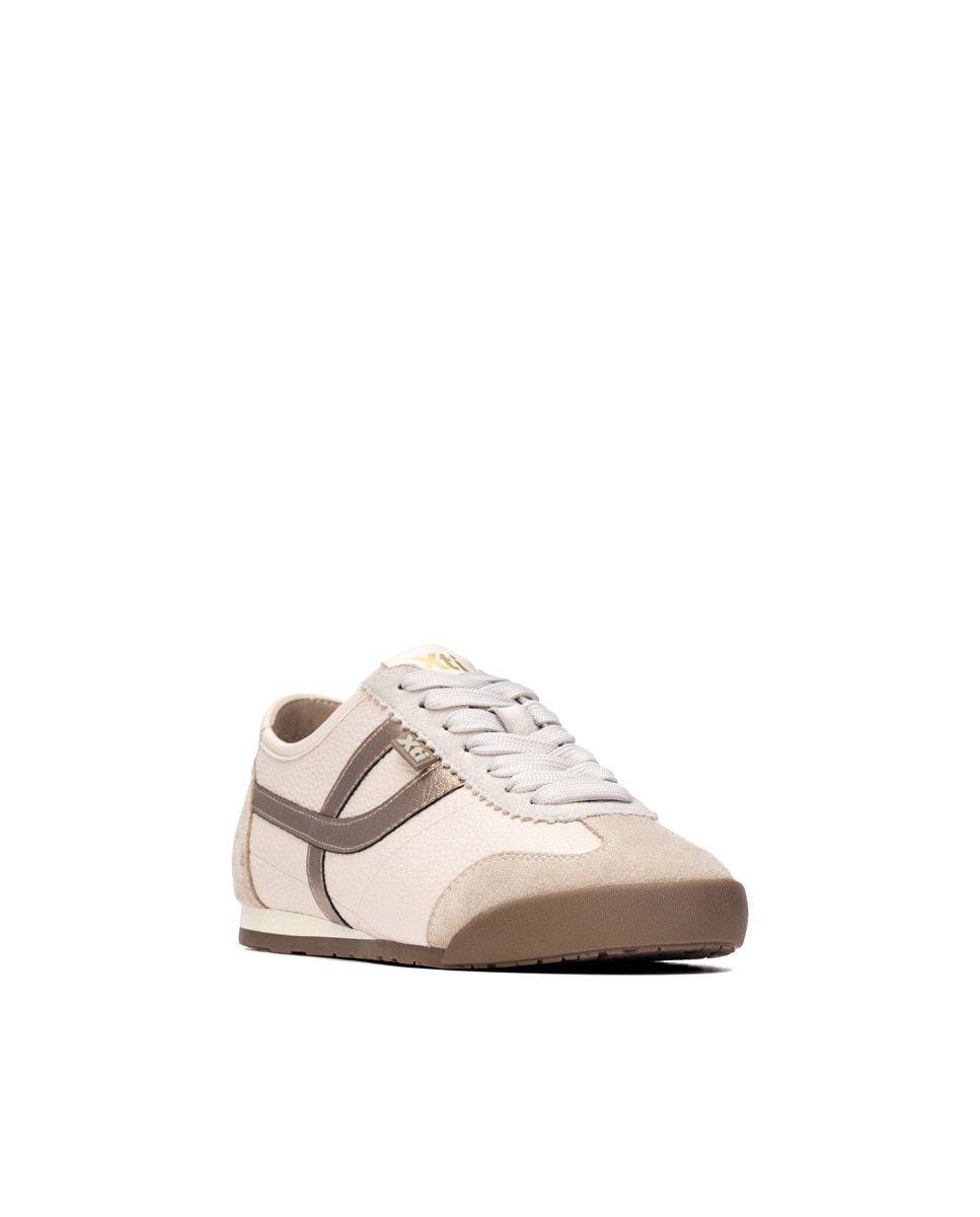 Zapatilla de mujer con cordones - Xti - Beige Beige-3