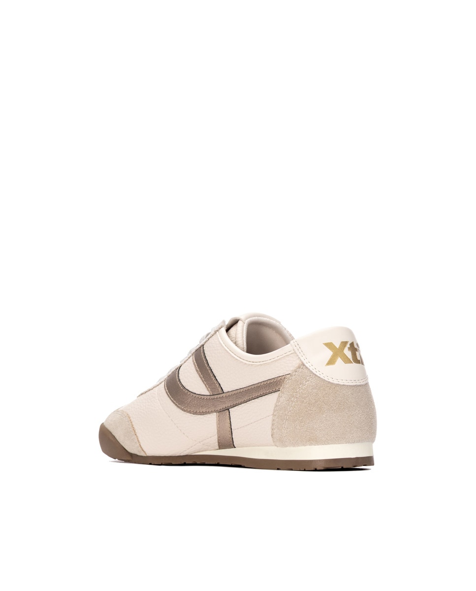 Zapatilla de mujer con cordones - Xti - Beige Beige-4